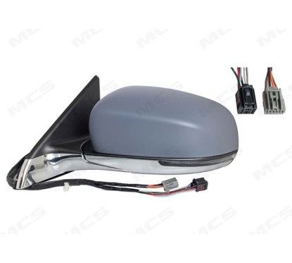 Retrovisore sinistro Elett. Asf. Term. Vernic. Base Cromata C/Freccia e Cortesia Jeep Compass dal 2017 5+3PINS 334058