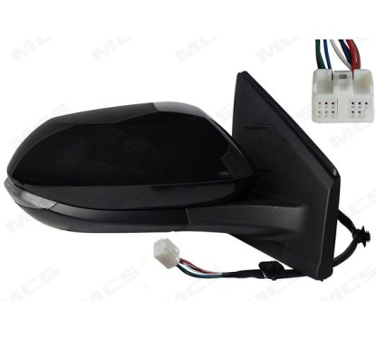 Retrovisore sinistro Elett. Convesso Termico Verniciabile Ribaltabile C/Freccia Led (8 Pin) per Toyota Yaris 334748