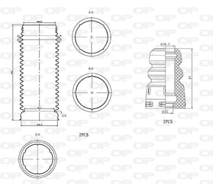 Kit Parapolvere Ammortizzatore DCK5004.04 - 80-DCK5004.04 - 80-DCK5004.04