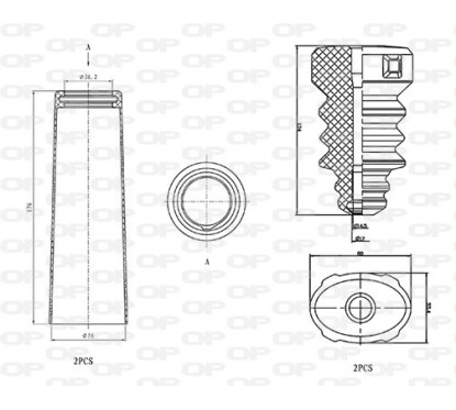 Kit Parapolvere Ammortizzatore DCK5014.04 - 80-DCK5014.04 - 80-DCK5014.04