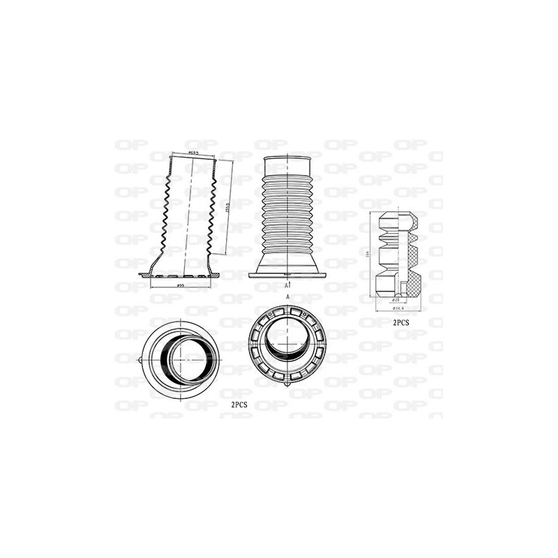Kit Parapolvere Ammortizzatore DCK5015.04