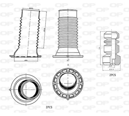 Kit Parapolvere Ammortizzatore DCK5015.04 - 80-DCK5015.04 - 80-DCK5015.04