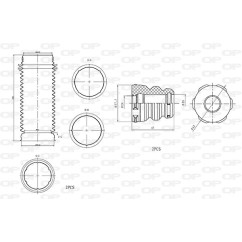 Kit Parapolvere Ammortizzatore DCK5020.04 - 80-DCK5020.04 - 80-DCK5020.04