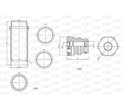 Kit Parapolvere Ammortizzatore DCK5020.04 - 80-DCK5020.04 - 80-DCK5020.04
