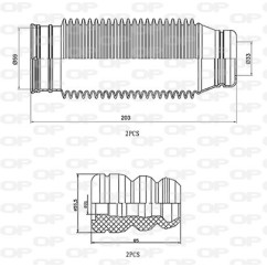 Kit Parapolvere Ammortizzatore DCK5023.04 - 80-DCK5023.04 - 80-DCK5023.04