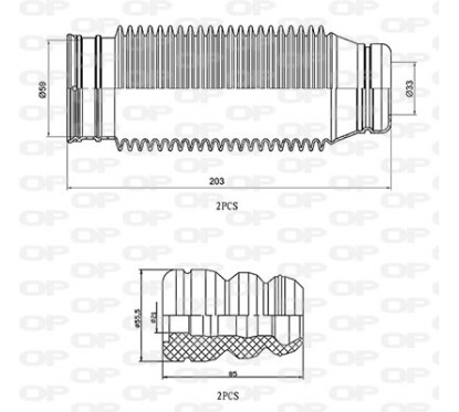 Kit Parapolvere Ammortizzatore DCK5023.04 - 80-DCK5023.04 - 80-DCK5023.04