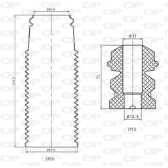 Kit Parapolvere Ammortizzatore DCK5028.04 - 80-DCK5028.04 - 80-DCK5028.04