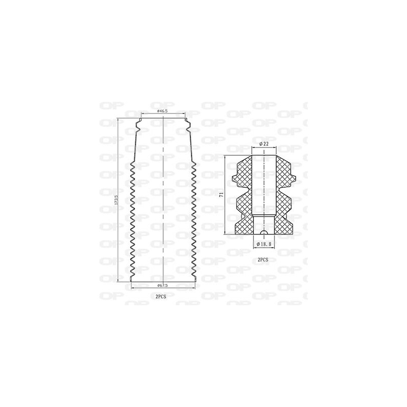 Kit Parapolvere Ammortizzatore DCK5028.04