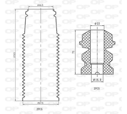 Kit Parapolvere Ammortizzatore DCK5028.04 - 80-DCK5028.04 - 80-DCK5028.04