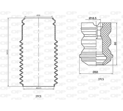 Kit Parapolvere Ammortizzatore DCK5029.04 - 80-DCK5029.04 - 80-DCK5029.04