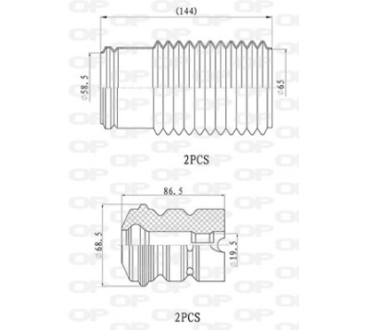 Kit Parapolvere Ammortizzatore DCK5030.04 - 80-DCK5030.04 - 80-DCK5030.04