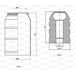 Kit Parapolvere Ammortizzatore DCK5033.04 - 80-DCK5033.04 - 80-DCK5033.04