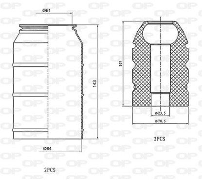 Kit Parapolvere Ammortizzatore DCK5033.04 - 80-DCK5033.04 - 80-DCK5033.04