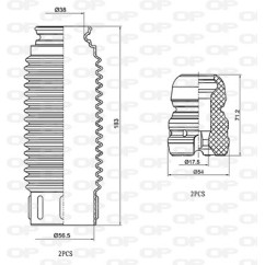 Kit Parapolvere Ammortizzatore DCK5034.04 - 80-DCK5034.04 - 80-DCK5034.04