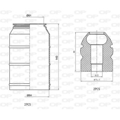 Kit Parapolvere Ammortizzatore DCK5036.04 - 80-DCK5036.04 - 80-DCK5036.04