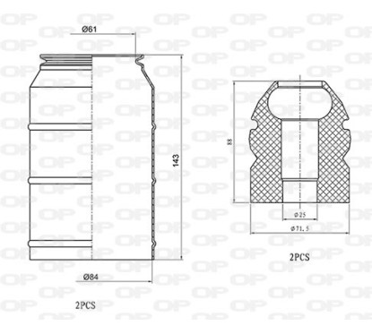 Kit Parapolvere Ammortizzatore DCK5036.04 - 80-DCK5036.04 - 80-DCK5036.04