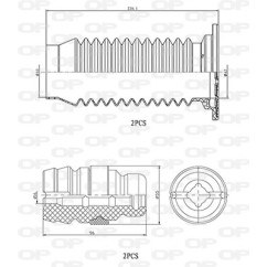 Kit Parapolvere Ammortizzatore DCK5043.04 - 80-DCK5043.04 - 80-DCK5043.04
