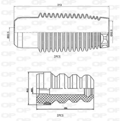 Kit Parapolvere Ammortizzatore DCK5044.04 - 80-DCK5044.04 - 80-DCK5044.04