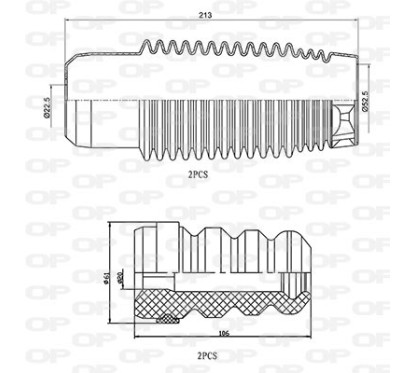 Kit Parapolvere Ammortizzatore DCK5044.04 - 80-DCK5044.04 - 80-DCK5044.04
