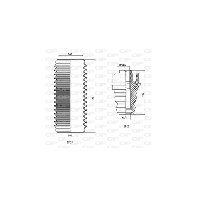 Kit Parapolvere Ammortizzatore DCK5045.04