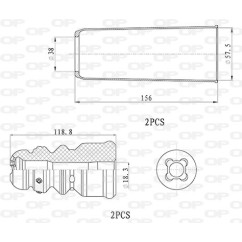 Kit Parapolvere Ammortizzatore DCK5052.04 - 80-DCK5052.04 - 80-DCK5052.04