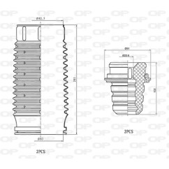 Kit Parapolvere Ammortizzatore DCK5054.04 - 80-DCK5054.04 - 80-DCK5054.04
