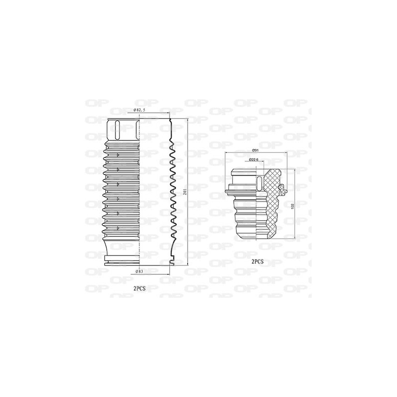 Kit Parapolvere Ammortizzatore DCK5054.04