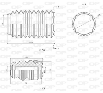 Kit Parapolvere Ammortizzatore DCK5063.04 - 80-DCK5063.04 - 80-DCK5063.04
