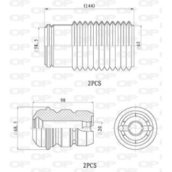 Kit Parapolvere Ammortizzatore DCK5068.04 - 80-DCK5068.04 - 80-DCK5068.04