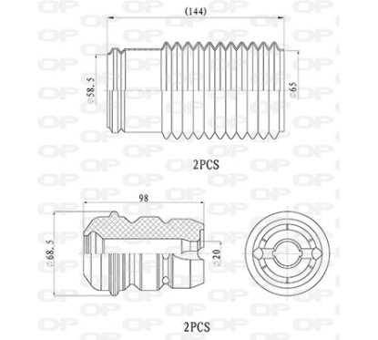 Kit Parapolvere Ammortizzatore DCK5068.04 - 80-DCK5068.04 - 80-DCK5068.04