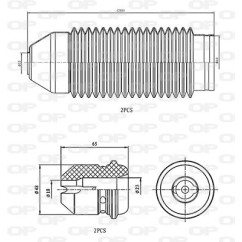 Kit Parapolvere Ammortizzatore DCK5075.04 - 80-DCK5075.04 - 80-DCK5075.04