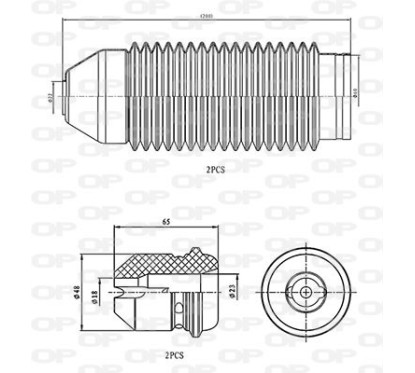 Kit Parapolvere Ammortizzatore DCK5075.04 - 80-DCK5075.04 - 80-DCK5075.04