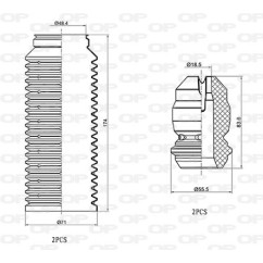 Kit Parapolvere Ammortizzatore DCK5082.04 - 80-DCK5082.04 - 80-DCK5082.04