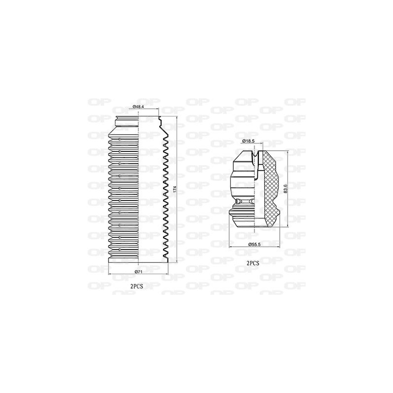 Kit Parapolvere Ammortizzatore DCK5082.04