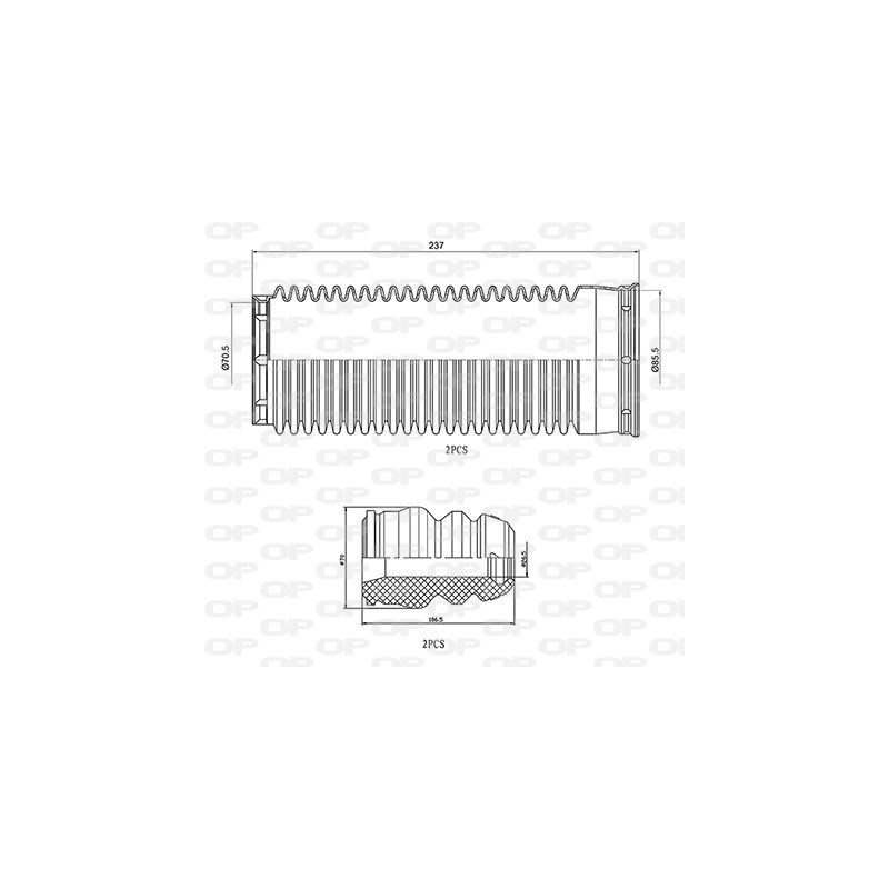 Kit Parapolvere Ammortizzatore DCK5086.04