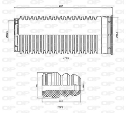 Kit Parapolvere Ammortizzatore DCK5086.04 - 80-DCK5086.04 - 80-DCK5086.04