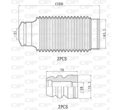 Kit Parapolvere Ammortizzatore DCK5092.04 - 80-DCK5092.04 - 80-DCK5092.04