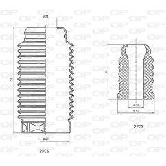 Kit Parapolvere Ammortizzatore DCK5099.04 - 80-DCK5099.04 - 80-DCK5099.04