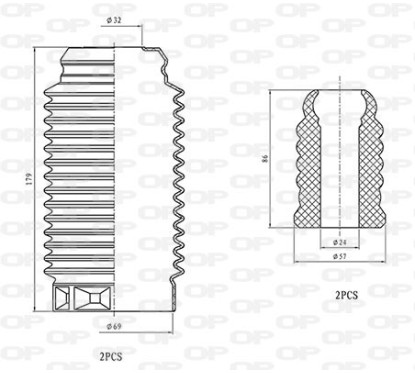 Kit Parapolvere Ammortizzatore DCK5099.04 - 80-DCK5099.04 - 80-DCK5099.04