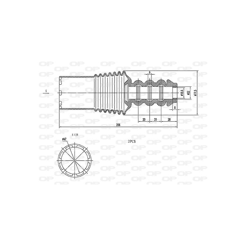 Kit Parapolvere Ammortizzatore DCK5101.02