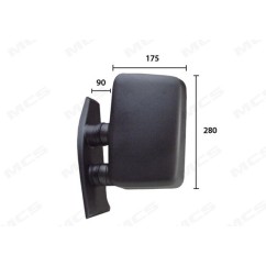 Retrovisore 30438 Est.destro C25-J5 10/Dal 19919 per Fiat Ducato e Peugeot J5 Furgonato (280L) 337030438 - 30-337030438 -