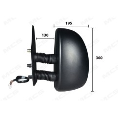 Retrovisore 30493 Braccio Lungo Ducato per Citroen Jumper (230), Jumper (244) e Fiat Ducato (230L) e altri modelli 337030493