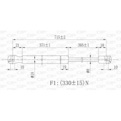 Molla A Gas Cofano anteriore destro/Sinistro per Audi A3 (8P1) GSR6052.00 - 80-GSR6052.00 - 80-GSR6052.00
