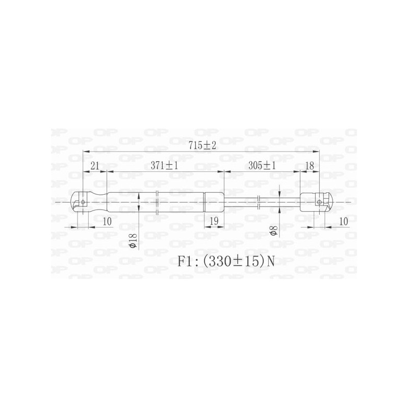 Molla A Gas Cofano anteriore destro/Sinistro per Audi A3 (8P1) GSR6052.00