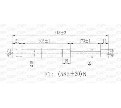 Molla A Gas Portellone posteriore destro/Sinistro per Hyundai IX35 e Tucson GSR6066.00 - 80-GSR6066.00 - 80-GSR6066.00