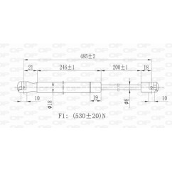 Molla A Gas Portellone posteriore destro/Sinistro per Ford Focus GSR6101.00