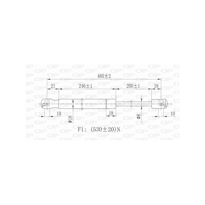 Molla A Gas Portellone posteriore destro/Sinistro per Ford Focus GSR6101.00