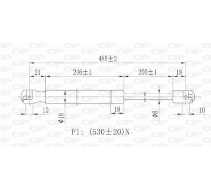 Molla A Gas Portellone posteriore destro/Sinistro per Ford Focus GSR6101.00 - 80-GSR6101.00 - 80-GSR6101.00