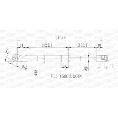 Molla A Gas Portellone posteriore destro/Sinistro per Renault Megane GSR6145.00 - 80-GSR6145.00 - 80-GSR6145.00