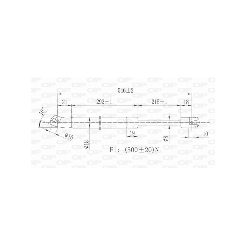 Molla A Gas Portellone posteriore destro/Sinistro per Renault Megane GSR6145.00